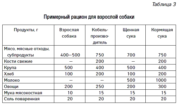Норма корма для собак