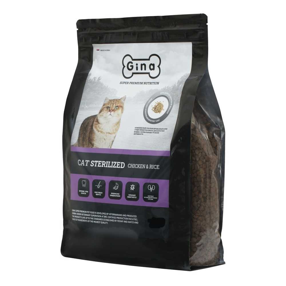 Корм для кошек gina (джина): плюсы и минусы, отзывы