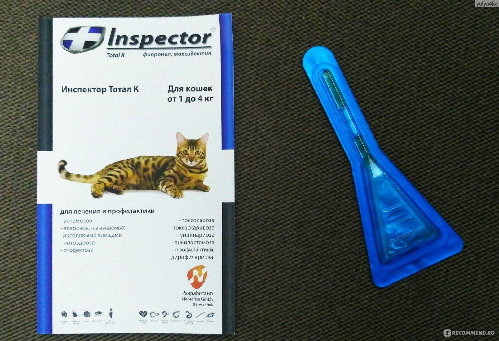 Три инспектора для вашей кошки: лекарство- подробности +видео и фото